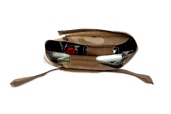 Each pouch can be deployed with a single hand pull